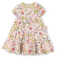 Sigikid Kleid happy ladybug in Weiß/Rosa/Grün | Gr.: 122
