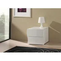 Dmora Nachttisch Dchies, Nachttisch mit 2 Schubladen, Schlafzimmermöbel, 100%