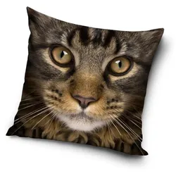 Kissenbezug Polyester 40 x 40 cm "Katze"