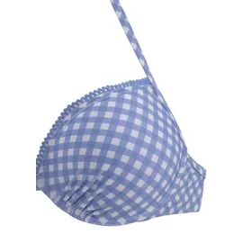 Buffalo Push-Up-Bikini-Top Karo Blau 34 Cup C