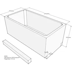 Schröder Badewannenträger für Korana 130x70