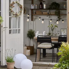 MARELIDA XXL LED Kerzen Kunststoff flackernd für Außen weiß 3er Set