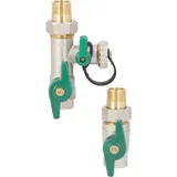 Anschluss-Set mit Spüleinrichtung für Zirkulationspumpen DN15 (1/2')