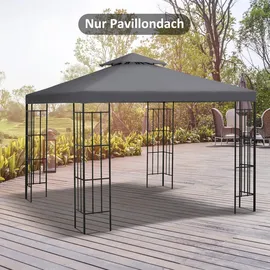 Outsunny Pavillondach für Metall-Gartenpavillone dunkelgrau