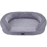 Nobby Orthopädisches Komfortbett Amca oval L 78 x B 62 x H 18 cm grau