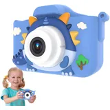 Kinder-Digitalkamera, 1080p HD-Kinder-Selfie-Kamera, tragbare Cartoon-Drachen-Kinderkamera, multifunktionale Digitale Kinder-Videokamera für Jungen, Kinder-Fotografie-Spielzeug