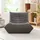 [en.casa] Bodensessel Kodsø Cord 90 x 75 x 100 cm Grau mit Hocker