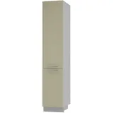 Feldmann-Wohnen Apothekerschrank, Creme, Grau, Metall, 3 Fächer, 1 Schubladen, Rechteckig, 40x207x59 cm, Küchen, Küchenmöbel, Küchenschränke, Apothekerschränke