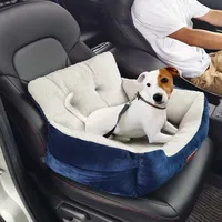 Vevor Hundeautositz, Hundesitzerhöhung fürs Auto mit hoher Rückenlehne, Aufbewahrungstasche,