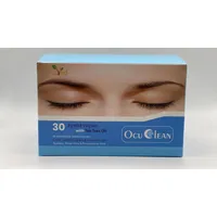 Ved Augenlid- und Wimperntücher für die periokulare Behandlung bei Erwachsenen und Kindern. Sicheres und natürliches Entfernen von Schmutz für Wimpern und Augenlider,Packung mit 30 Tüchern (2 Stück).