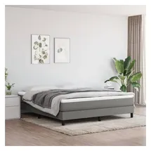 vidaXL Boxspringbett 180 x 200 cm Dunkelgrau