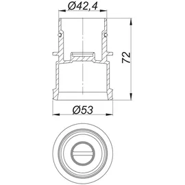 Dallmer Hygiene-Anschlussadapter PP 026019