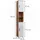 Vicco Irma Hochschrank 30 x 192 cm Eiche/Weiß Hochglanz Holzwerkstoff