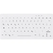 Cherry Active Key kompakte Hygiene-Tastatur, weiß, USB, DE (AK-C4112F-U1-W/GE)