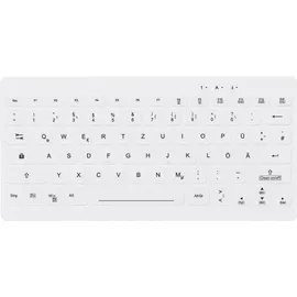 Cherry Active Key kompakte Hygiene-Tastatur, weiß, USB, DE (AK-C4112F-U1-W/GE)