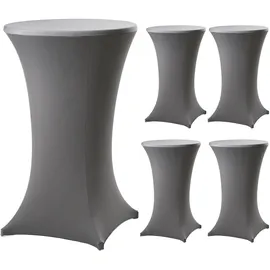 Trutzholm Stehtischhusse für Partytisch Ø 60-80cm Anthrazit Bistrotisch Stehtischhusse Decke