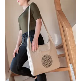 SCHNÜRRLIE Akupressurmatte 70x45cm mit Kissen und Tasche - nachhaltiges Akupunkturmatte Set aus Leinenstoff und Kokosfasern