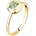 Silberring Peridot gelb goldfarben 52