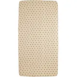 Meyco Baby Spannbettlaken für Kinderbett - 60x120cm - Jersey Spannbetttuch - 100% Baumwolle - Oeko Tex Zertifiziert - Rundum-Gummizug, atmungsaktiv - Sweet Heart - Zartsand