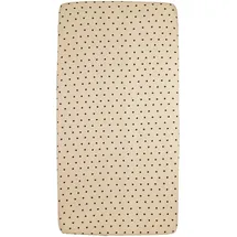 Meyco Baby Spannbettlaken für Kinderbett - 60x120cm - Jersey Spannbetttuch - 100% Baumwolle - Oeko Tex Zertifiziert - Rundum-Gummizug, atmungsaktiv - Sweet Heart - Zartsand