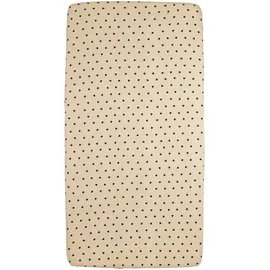 Meyco Baby Spannbettlaken für Kinderbett - 60x120cm - Jersey Spannbetttuch - 100% Baumwolle - Oeko Tex Zertifiziert - Rundum-Gummizug, atmungsaktiv - Sweet Heart - Zartsand