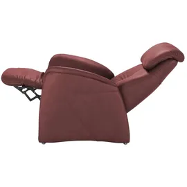 Hukla Relaxsessel Pierre Leder 88 x 117 x 87 cm Rot elektrisch
