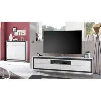 MCA Furniture Lowboard TV-Board TV-Schrank Durban weiß Lack matt