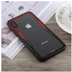 Schutzhülle für iPhone X Cover Case Panzer Hülle Tasche Rot Schwarz