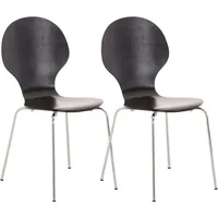 TPFLiving Besucherstuhl, Schwarz, Metall, 43x68x45 cm, Arbeitszimmer, Besucherstühle