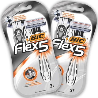 BIC Flex 5 Rasierer Herren, 6 Einwegrasierer mit je 5 Klingen, mit Aloe Vera & Vitamin E für eine sanfte Rasur