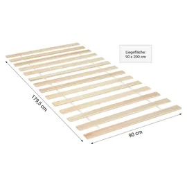 Homestyle4u Rollrost Kiefer naturbelassen 90 x 200 cm