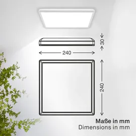 B.K.Licht LED Panel 1 24x24 cm eckig weiß