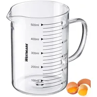 Westmark Messkanne Glas – Ideal zum Abmessen von Zutaten beim Backen und Kochen, mikrowellengeeignet, temperaturbeständig, egonomischer Griff 30692260