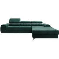 Luxusbetten24 Schlafsofa Designer Sofa Melinda, mit Schlaf- und Klappfunktion grün