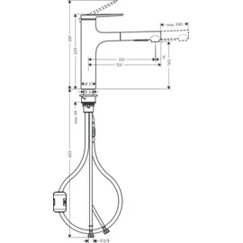Hansgrohe Zesis M33 Einhebelmischer Edelstahl