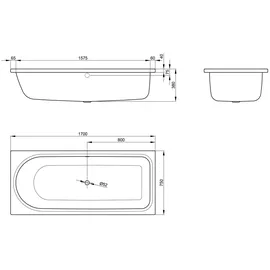 Bette BetteOcean Low-Line Designbadewanne 170 x 75 cm (8834-000)