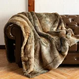 HAOYUES Zotteldecke aus Kunstfell Kuscheldecke Flauschig Decke Superweiche Couchdecke Warme Überwurfdecke Vielseitig Blanket Felldecke Tagesdecke für Sofa Couch oder als Bettüberwurf