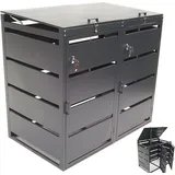 Apex Digital Mülltonnenbox 2er 240 L 57060 grau