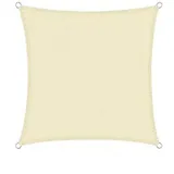 Woltu Sonnensegel Rechteck HDPE 500 x 700 cm Creme