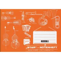 Brunnen 1046834 Notenheft A5 quer 8 Blatt