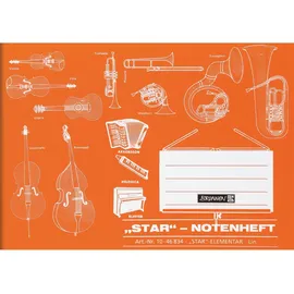 Brunnen 1046834 Notenheft A5 quer 8 Blatt