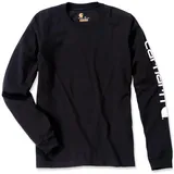 CARHARTT Logo Langarmshirt schwarz L