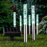 SPETEBO LED Solar Leuchten Bubbles - 6er Set mit Farbwechsel - Garten Lampen Dekoration