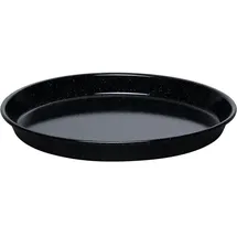 RIESS KELOMAT GMBH Riess, 0650-022, Pizzablech 36, CLASSIC - BACKFORMEN, Durchmesser 36 cm, Höhe 4 cm, Emaille, schwarz, Induktion