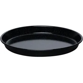 RIESS KELOMAT GMBH Riess, 0650-022, Pizzablech 36, CLASSIC - BACKFORMEN, Durchmesser 36 cm, Höhe 4 cm, Emaille, schwarz, Induktion
