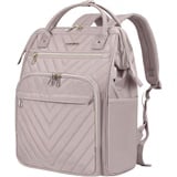 VANKEAN 17 Zoll Laptop Rucksack für damen Computer Arbeitstasche, große Kapazität wasserdichter Rucksack mit USB-Port/RFID Taschen, College Daypack Schultasche Business Travel Rucksack, Rosa