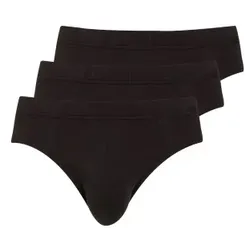 Jockey 3P Cotton Plus Brief Schwarz Small Herren