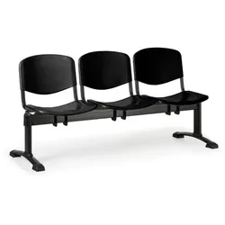 Wartezimmerbank - Kunststoff ISO Biedrax LC9700c - Gestell schwarz