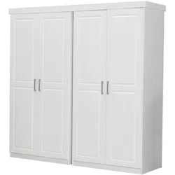Magnus Kleiderschrank - 4Trg Breite 190 cm, Höhe 190 cm weiß.