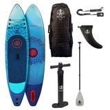 Runga-Boards Inflatable SUP-Board Runga PARURU AIR 10.8 Stand Up Paddling SUP iSUP, (mit Trolley-Rucksack, doppelhub Pumpe, Carbon/Kunststoff Paddel) Set 3